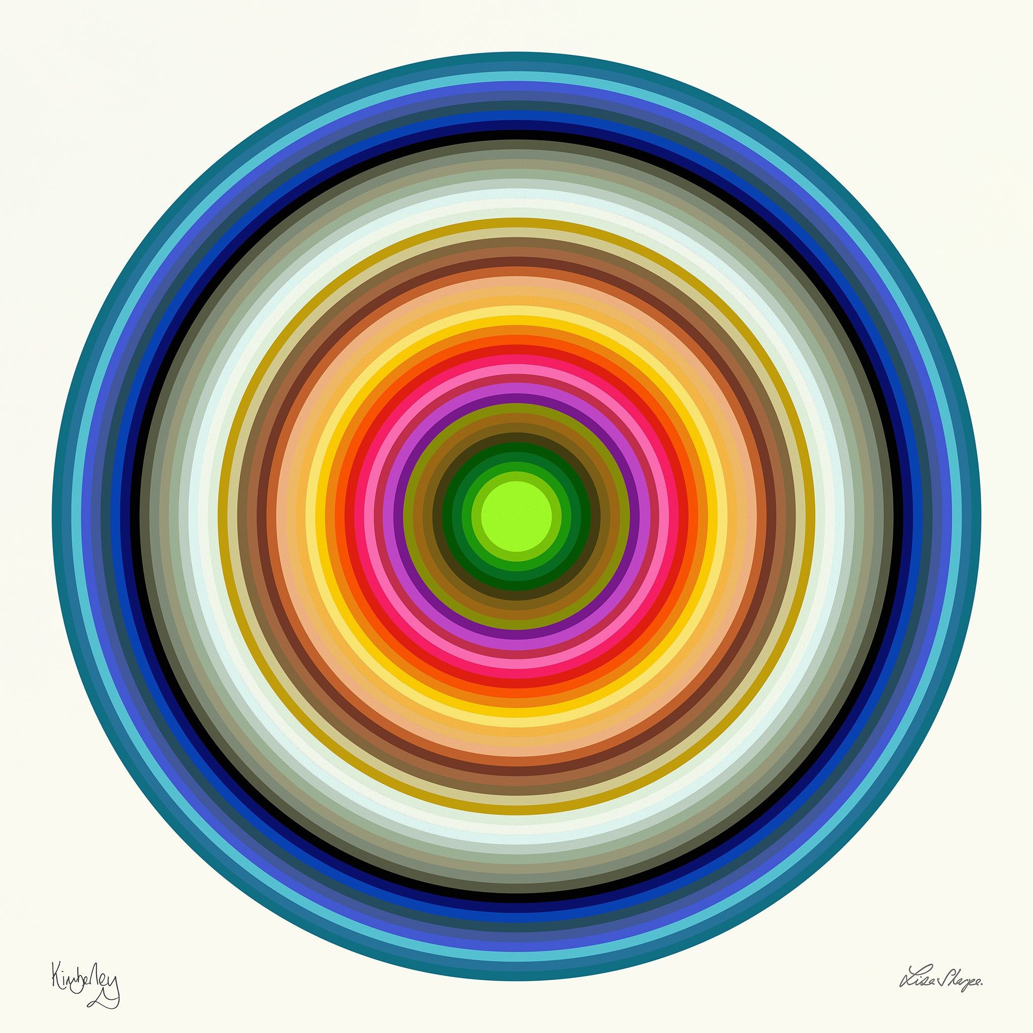 Abstract Feng Shui artwork Transformation by Lisa Sharpe in soft layered colours representing the Five Elements