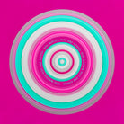 Bold pink and turquoise circular artwork with the message You Matter You Are Loved at its centre created by Lisa Sharpe.