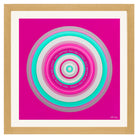 Bold pink and turquoise circular artwork with the message You Matter You Are Loved at its centre created by Lisa Sharpe.