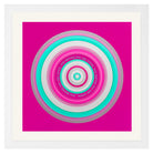 Bold pink and turquoise circular artwork with the message You Matter You Are Loved at its centre created by Lisa Sharpe.