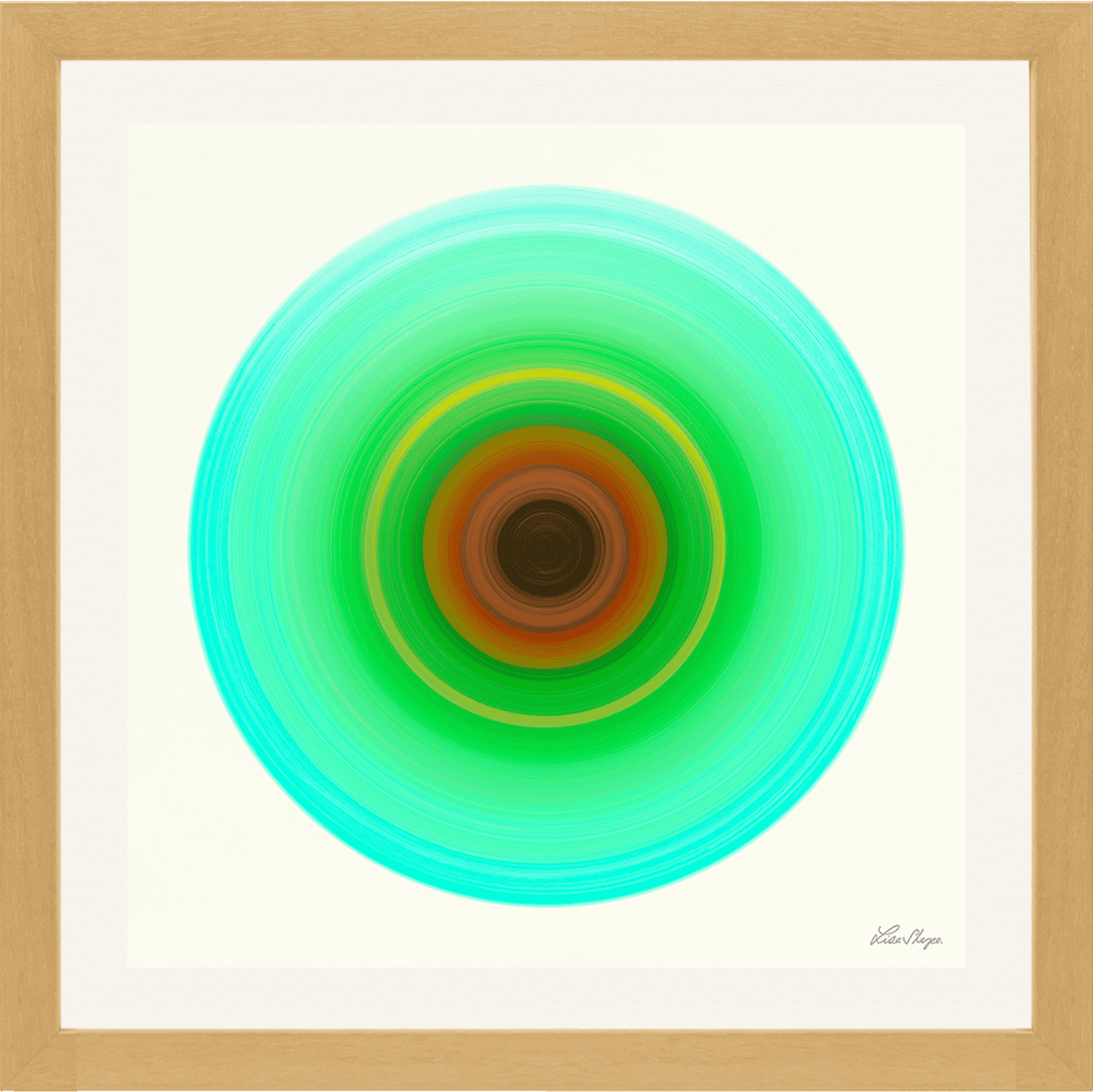 Keep Shining Brightly, Aqua Light in a natural beech frame